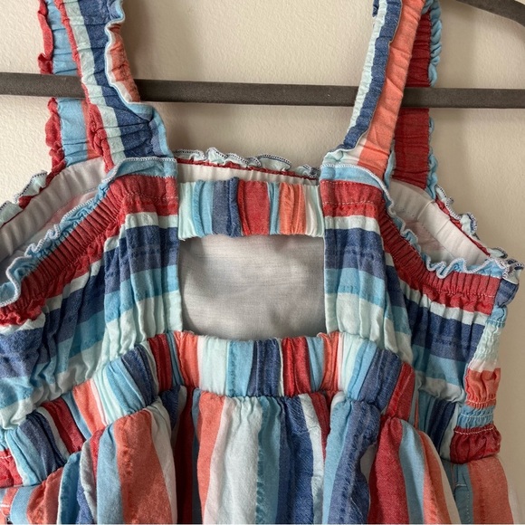 Cat & Jack Girls Striped Sundress 10/12 | Multicolor Smocked Cotton Summer Dress - Picture 7 of 7
